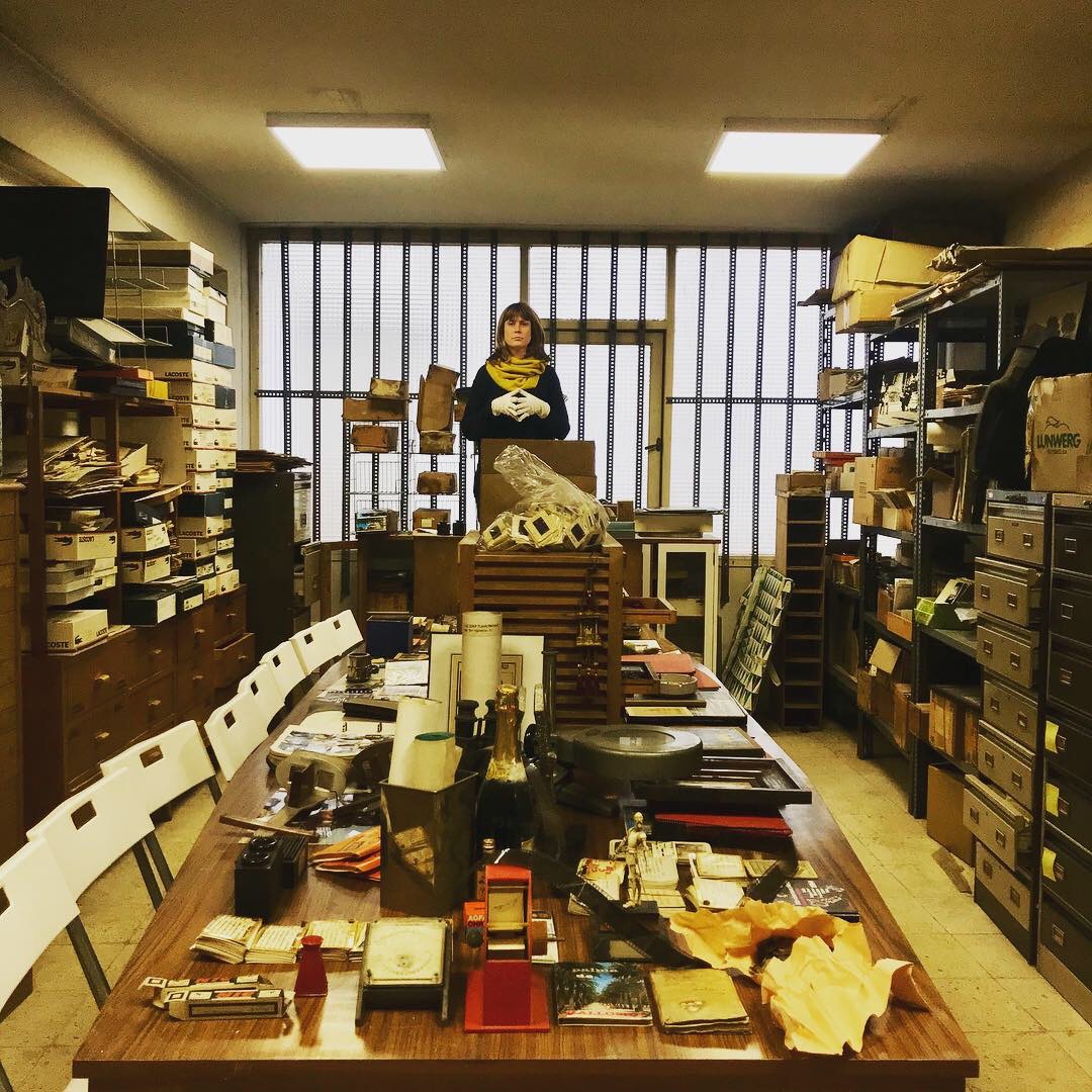 Marina Planas in one of the archive rooms